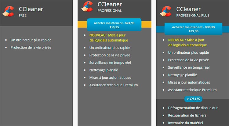 formules tarifs ccleaner