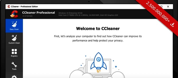 message bienvenu ccleaner
