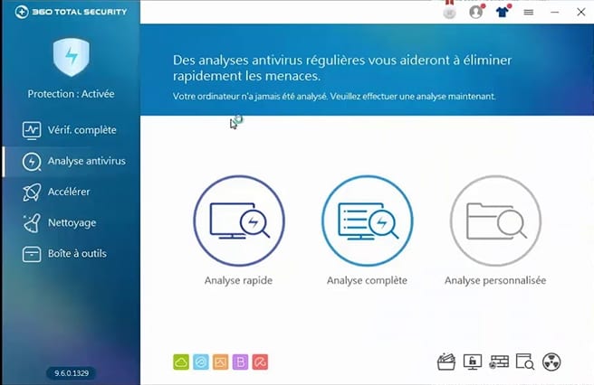 eliminer menacer avec 360 total security