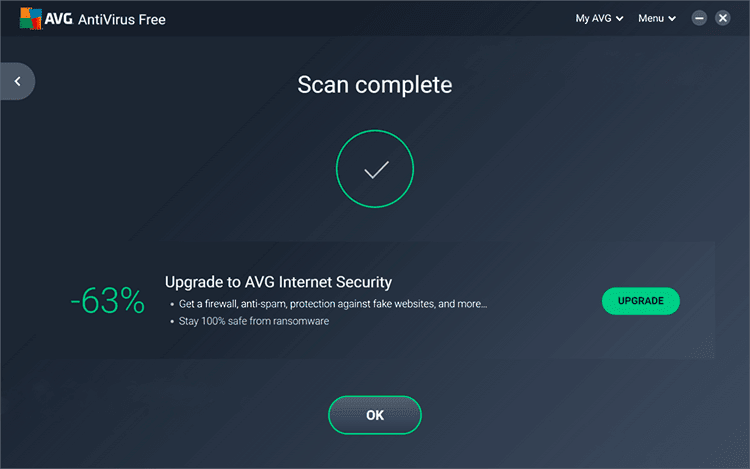 avg antivirus analyse terminee