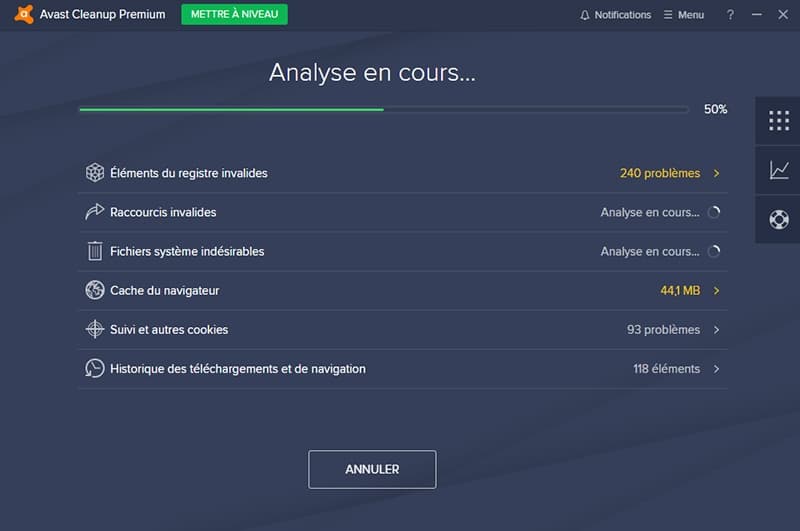 avast cleanup diagnostic rapide