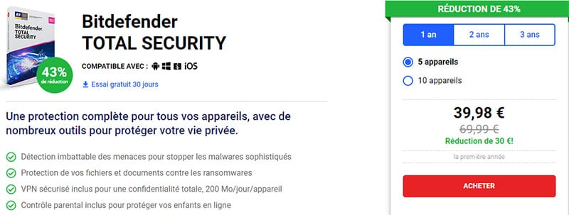 bitdefender total security