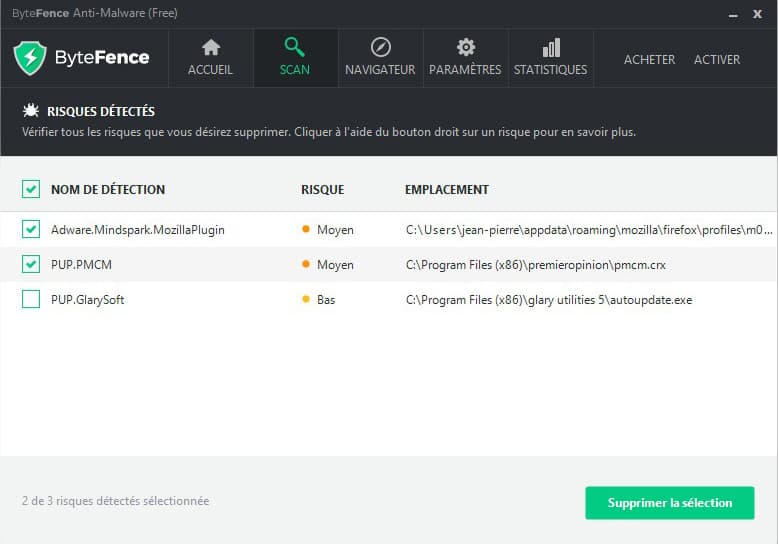 bytefence analyse automatique