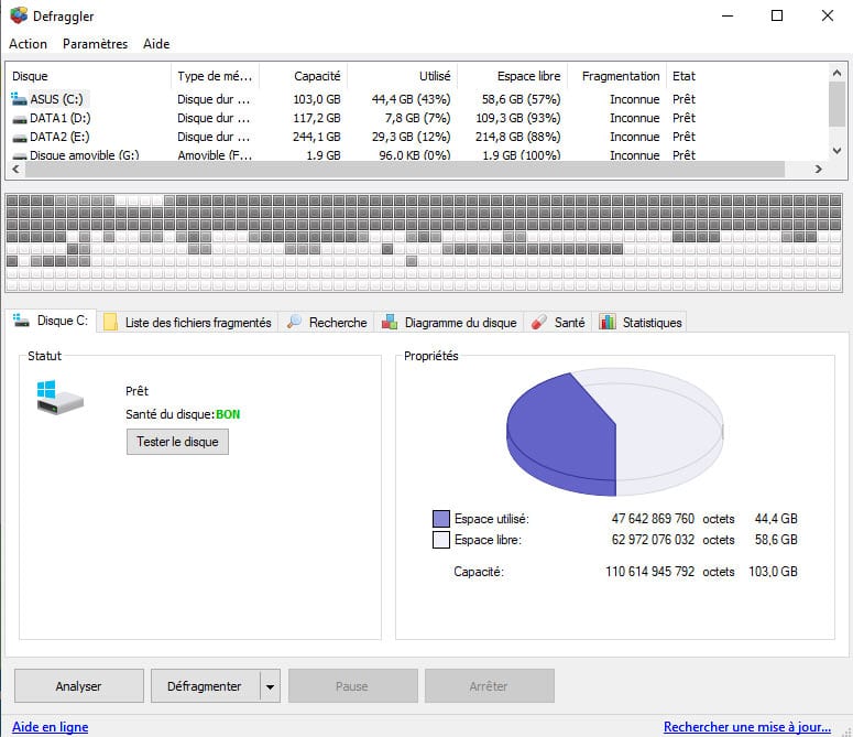 defraggler optimisation performances ordinateur
