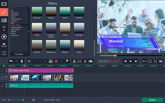 fonctionnalites movavi veditor