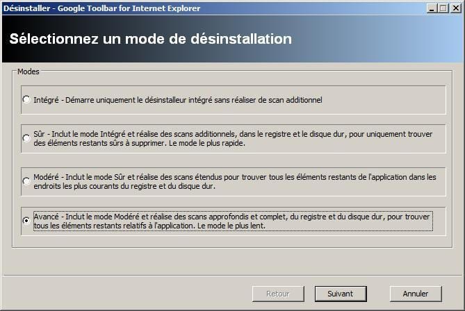 revo uninstaller modes desinstallation