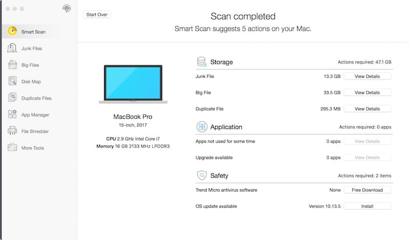 scan complet dr cleaner pro