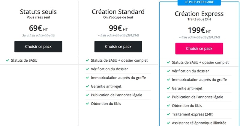 tarifs legalplace