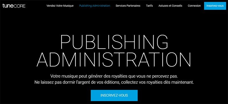 tunecore publishing administration