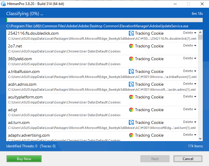 hitman scanne fichiers suspects