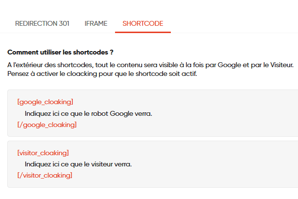 shortcode fonctionnalites bhm generator