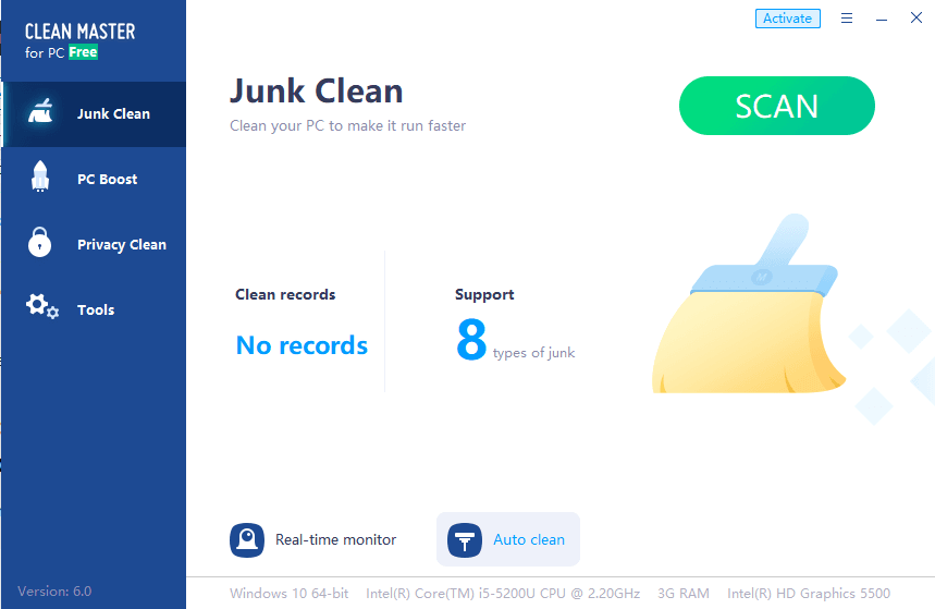 fonctionnalites clean master