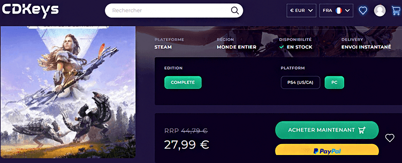 achat jeux video dematerialises cdkeys avis