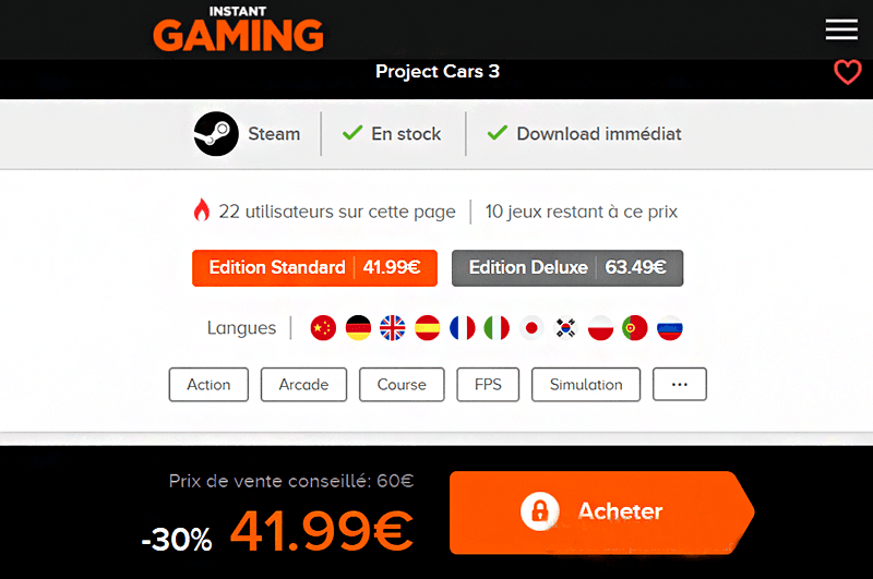 avis instant gaming achat jeux