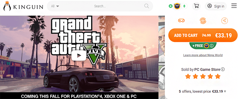 kinguin achat jeux videos avis