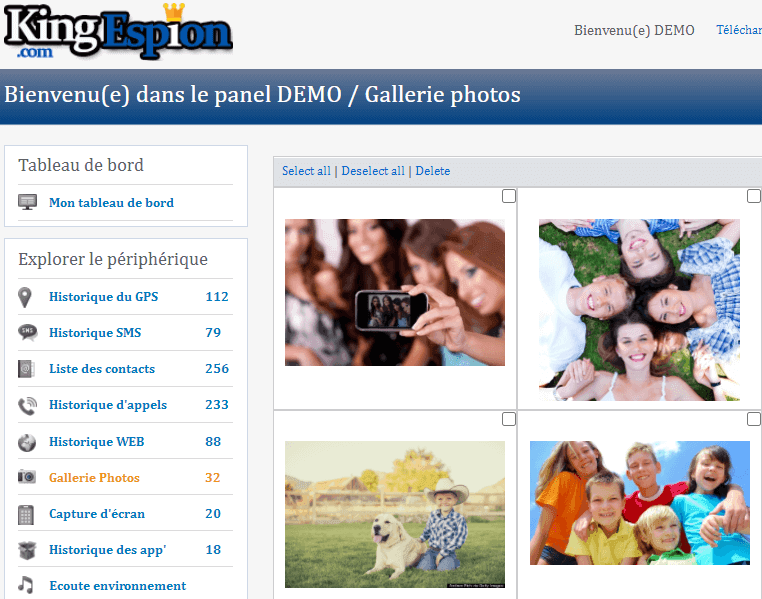 kingespion surveillance temps reel